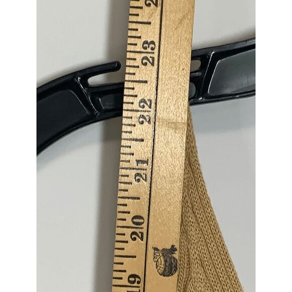 Papaya Women's Rib Tight-Knit Belted Ribbon Eyelet Accent Green Tank Top Size M - Picture 6 of 6